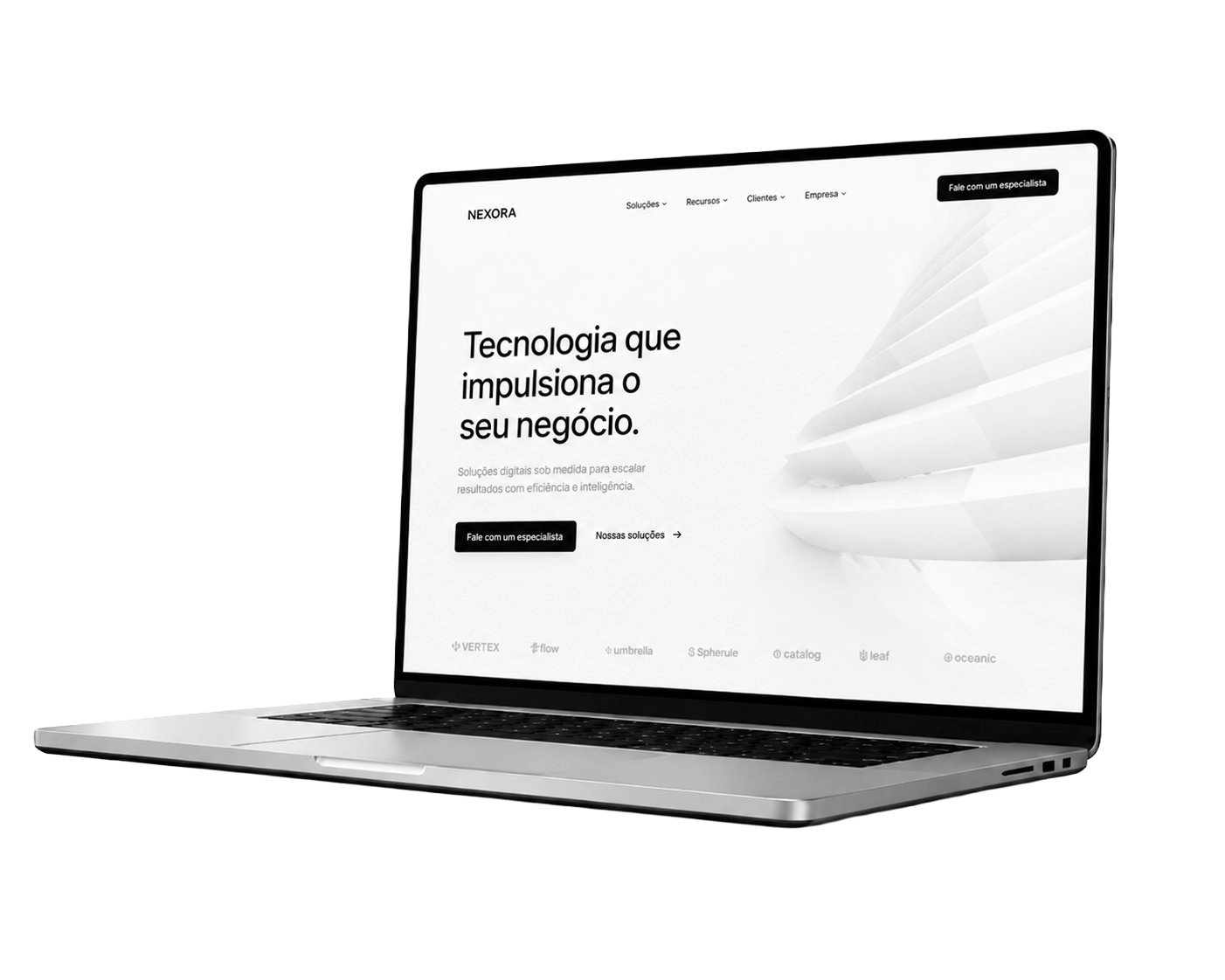 Mockup de laptop com landing page